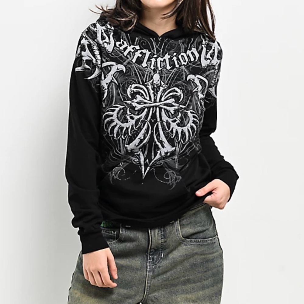 Affliction Skeleton Black Hoodie